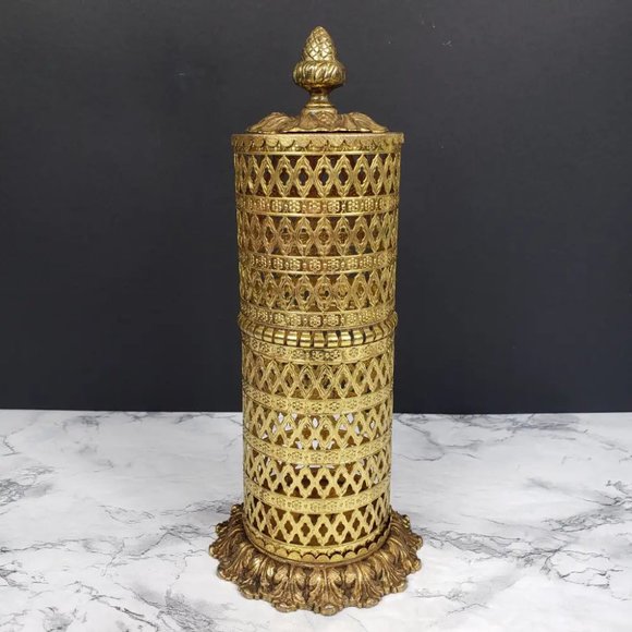 Hollywood Regency Vanity Hair Spray Can Holder Vintage - Picture 1 of 8